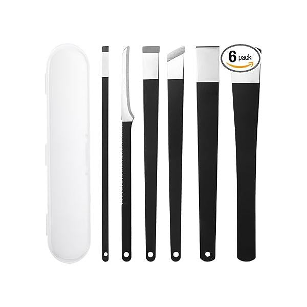 cobee 6 Pcs Ingrown Toenail Removal Kit, Callus Shaver Tool with A Storage Box, Foot Remover Pedicure Knife for Care Dead Skin Corn File Rasp