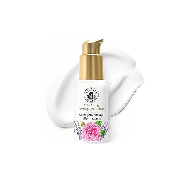 Deep Moisture Anti Aging Firming Eye Cream - USDA Certified, Plump & Hydrate , Smooth Wrinkles, Fine Lines,Dark Circles under eye treatment, for Puffiness and Bags Under Eyes 15ml