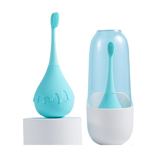 Electric Eyelid Brush with Soft Silicone for Sensitive Eyelids,Gently Cleans Margins,Removes Dirt,Oil.Blepharitis and Dry Eyes Relief,Lid Scrubbing Device Machine,Eyelid Cleanser (Blue)