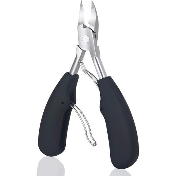 Nail Clipper for Men, Toenail Clippers Thick Toenails Fingernail Toe with Catcher Stainless Steel Cutter Cuticle Trimmer Ingrown Treatment (Black)