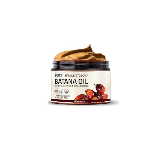Organic Raw Batana Oil for Hair Growth: 100% Pure - Dr. Sebi from Honduras Unrefined Promotes thickness Men & Women 4.05 OZ