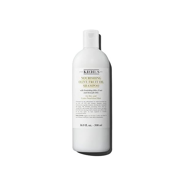 Kiehl's Nourishing Olive Fruit Oil Shampoo, Moisturizing Hair Shampoo for Dry & Damaged Hair, Leaves Soft and Shiny, Restores Shine, with Avocado Lemon