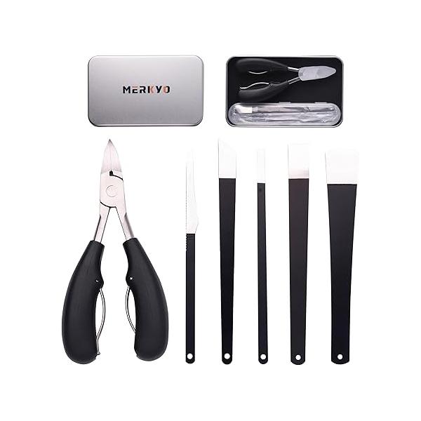 Multi Functional Pedicure Tool Set Callus Remover Nail Care Tools and Thick Trimming Premium Manganese Steel Portable Foot Kit