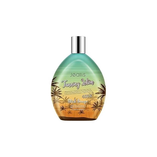 Extreme Dark Tanning Lotion Accelerator for Indoor Beds & Outdoor Sun Tan with Bronzer to Get Fast Tan, Bronzing Tattoo Protecting Formula, DHA Free, 13.5oz