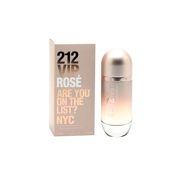 Carolina Herrera 212 Vip Rose Fragrance For Women - Notes Of Bubbly Rosé Seductive Peach Blossom Fresh, Elegant And Dynamic Day Night Wear Sensual Feminine Scent Edp Spray 1 Oz