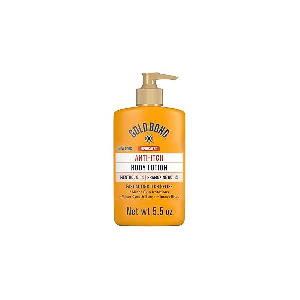 Gold Bond Medicated Anti-Itch Body Lotion, 5.5 oz., Steroid Free, Fast Acting Itch Relief