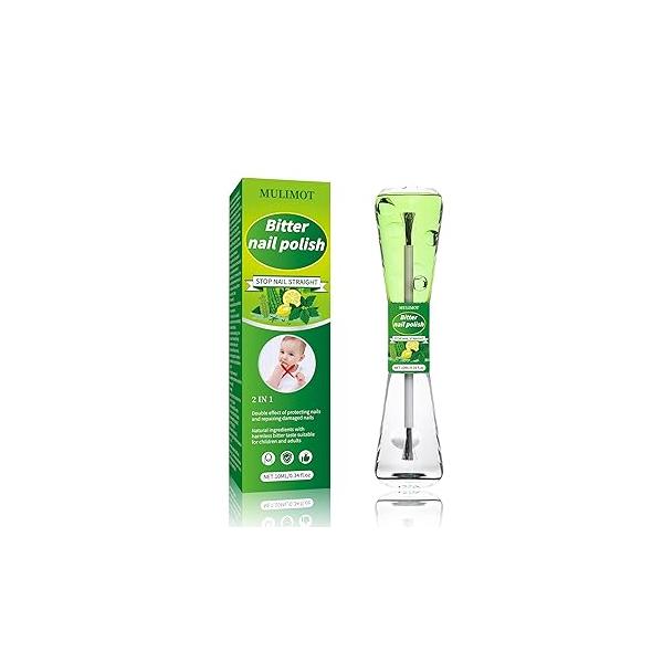 Nail Biting Treatment for Kids, Prevention, No Bite Polish, Thumb Sucking Deterrent, Protect & Repair 2 in1 Double Effect, Help Kids Adults Stop 0.34Fl Oz(10ML)