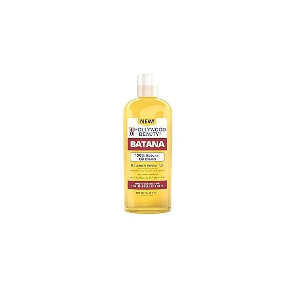 Hollywood Beauty Batana Oil for Hair, Scalp and Skin, 8 fl oz - Promotes Thicker Fuller-Looking Hair
