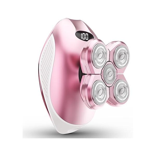 Electric Razors for Women, 5-in-1 Rechargeable Body Shaver - Waterproof Wet Dry Hair Remover Trimmer Lady Face Underarms Legs