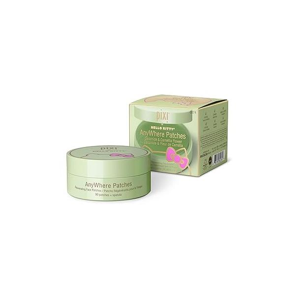 Pixi + Hello Kitty AnyWhere Multipurpose Hydrogel Patches, Hyaluronic, Caffeine & Retinol For Under Eyes, Revitalize Eye Area, 45 pairs / 90 Patches