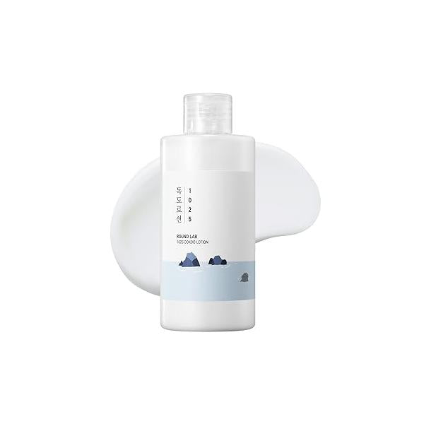 ROUND LAB 1025 Dokdo Lotion 6.76 Fl Oz, Intense Long-Lasting Hydration with Triple Hyaluronic Acid, Fluid Texture for Skin Barrier Protection, Face Moisturizer Deep Moisture, Korean Care