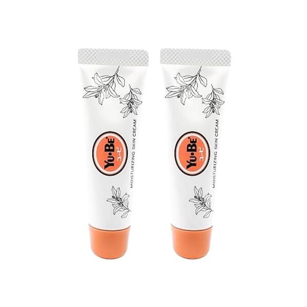 Yu-Be Moisturizing Skin Cream Tube (Duo): Dry & Damaged Relief for Night and Day | Deeply Hydrating Moisturizer Severely Vegan Paraben Cruelty Free - 1 fl oz/28mL x 2