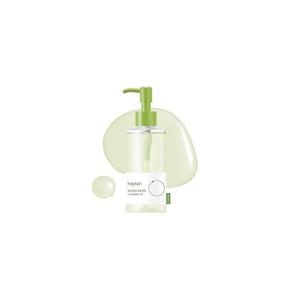 beplain Mung Bean Cleansing Oil(6.76fl.oz/200ml)| Fragrance-Free | Non-Comedogenic Tested| Makeup Blackhead Remover & Deep Pore Cleanser| Suitable for Sensitive Skin| Double Korean Skincare