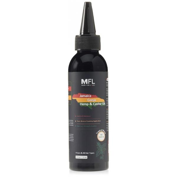 Made For Locs Jamaica Ganja Hemp Oil | Lightweight, Foaming, Conditioning with Tropical Scent - Ideal for & Dreadlocks, 4 oz