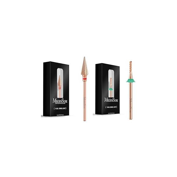 MelodySusie Professional Tapered Nib Nail Drill Bit with Upgrade Round Shape Pedicure