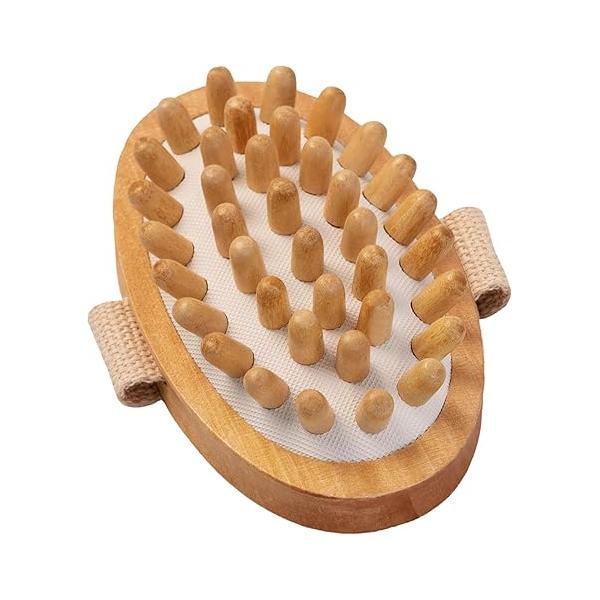 Cellulite Hand Brush - Treatment Brush, Effective Remover and Massager for Smooth, Toned Skin, Natural Wooden Exfoliating