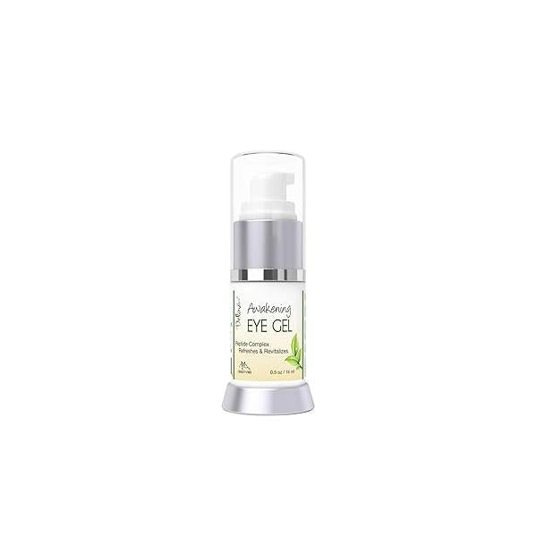 Deluvia Daily Under Eye Gel - Reduces the Appearance of Puffiness, Wrinkles, Fine Lines, Bags, Dry, Crepe Skin Organic Aloe, Vitamin E, Hyaluronic Acid Firming Moisturizing..
