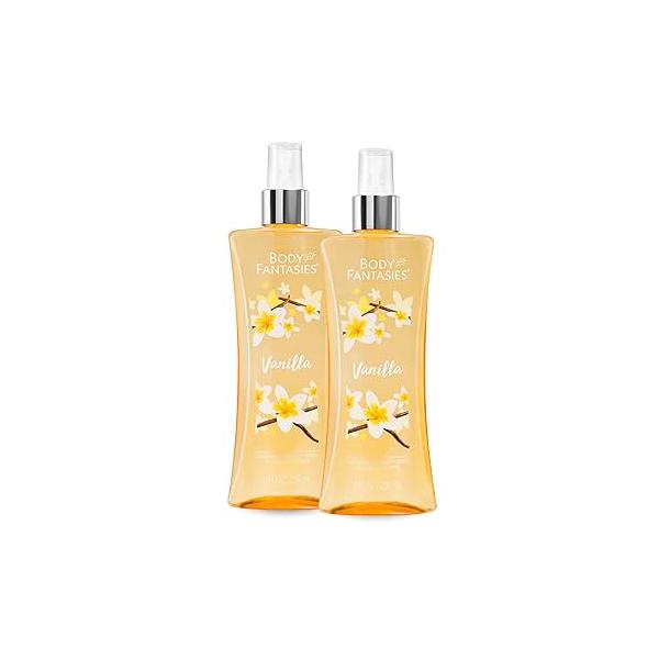 Body Fantasies Signature Fragrance Spray, Vanilla, 8 fl oz (Pack of 2)
