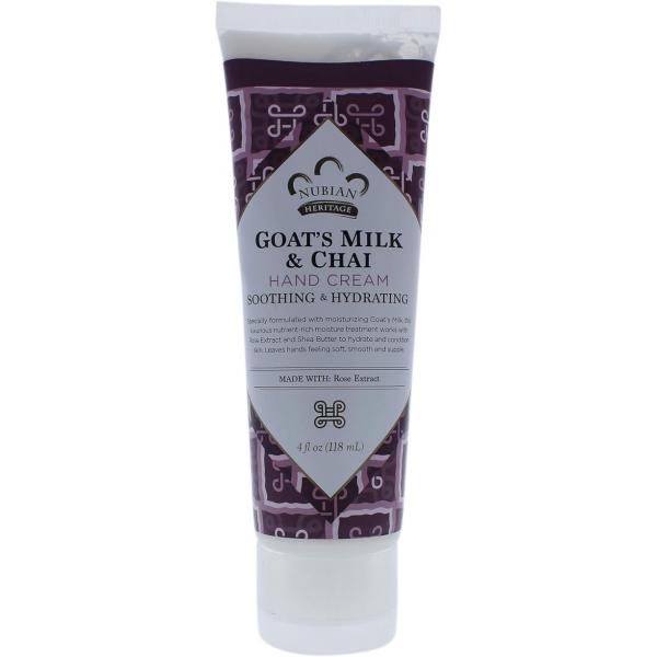 Nubian Heritage Hand Cream, Goat Milk and Chai, 4 Ounce