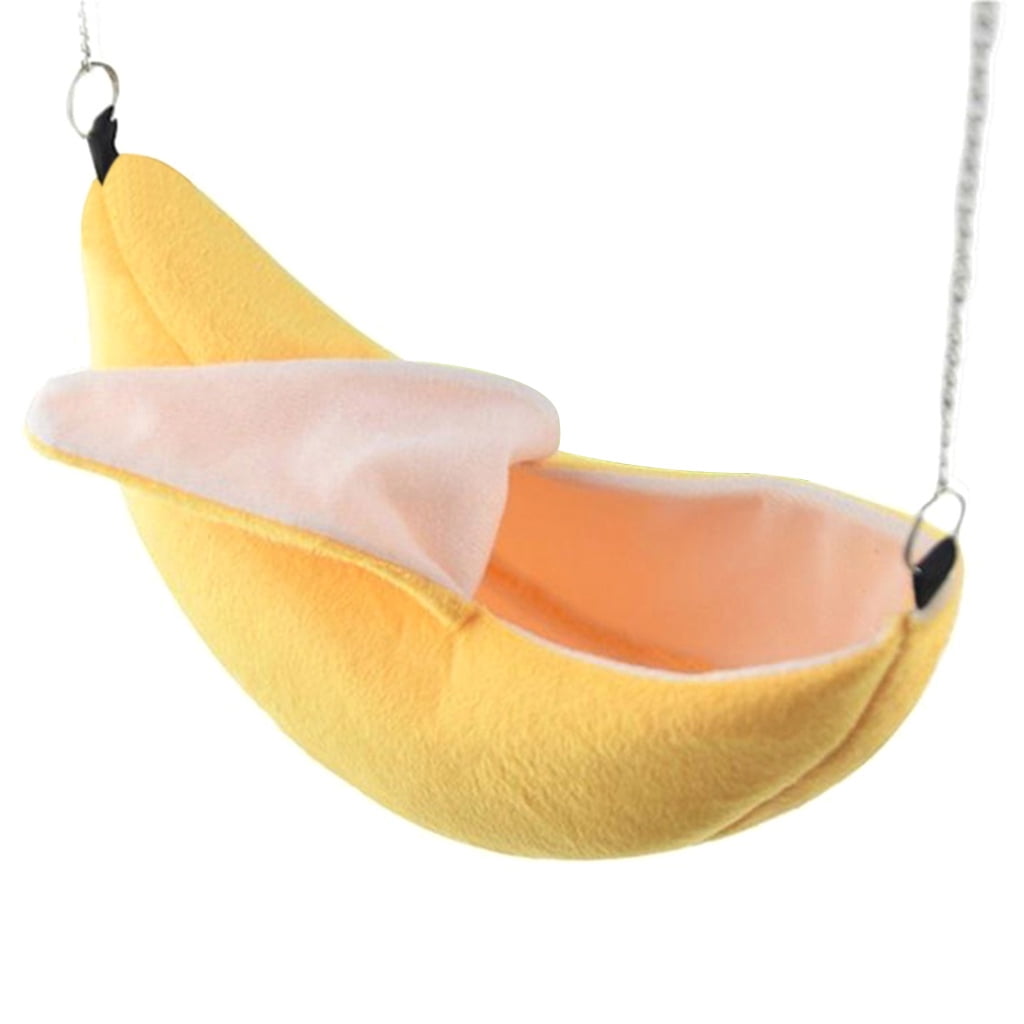 CIYISON Hamster Warm Bed Hanging Banana Hammock for Small Cage Accessories for Squirrel Sugar Glider Ferret 2 Colors