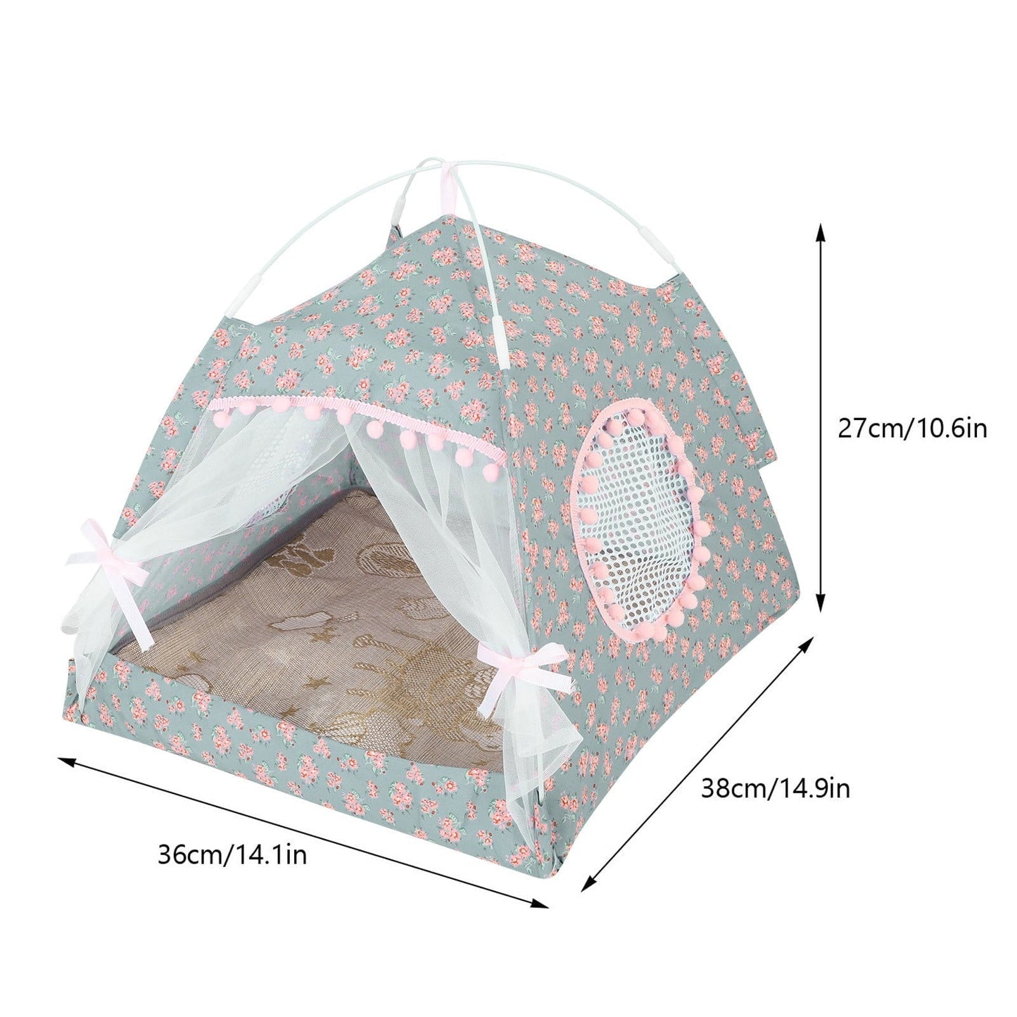 Ear Nest Tent Pet Cat Nest Cat House Available All Seasons For Small And Medium Sized Dogs Removable Washable Foldable for Kitten Cosy Soft Grey