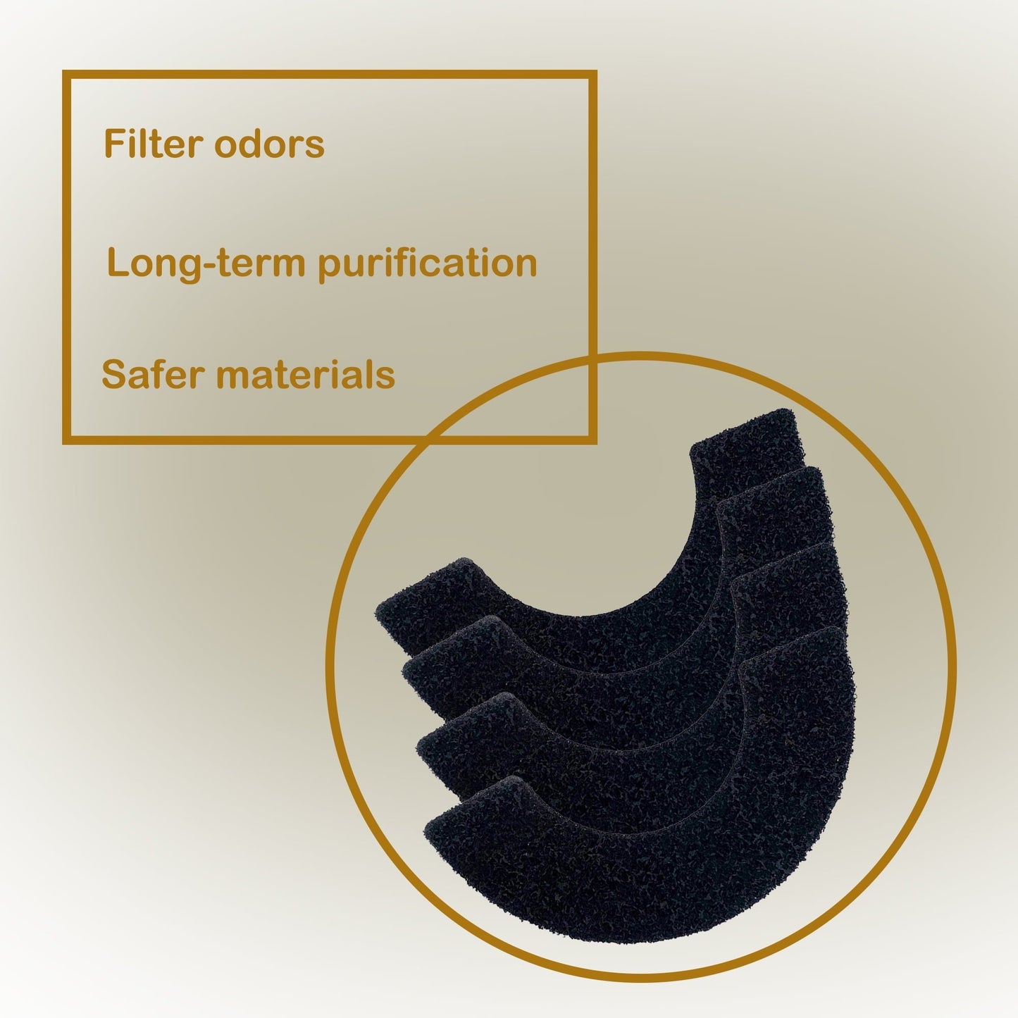 Activated Carbon Filters Compatible with LR 4 Cat Litter Box, Replacement Official Size, 6 Pack