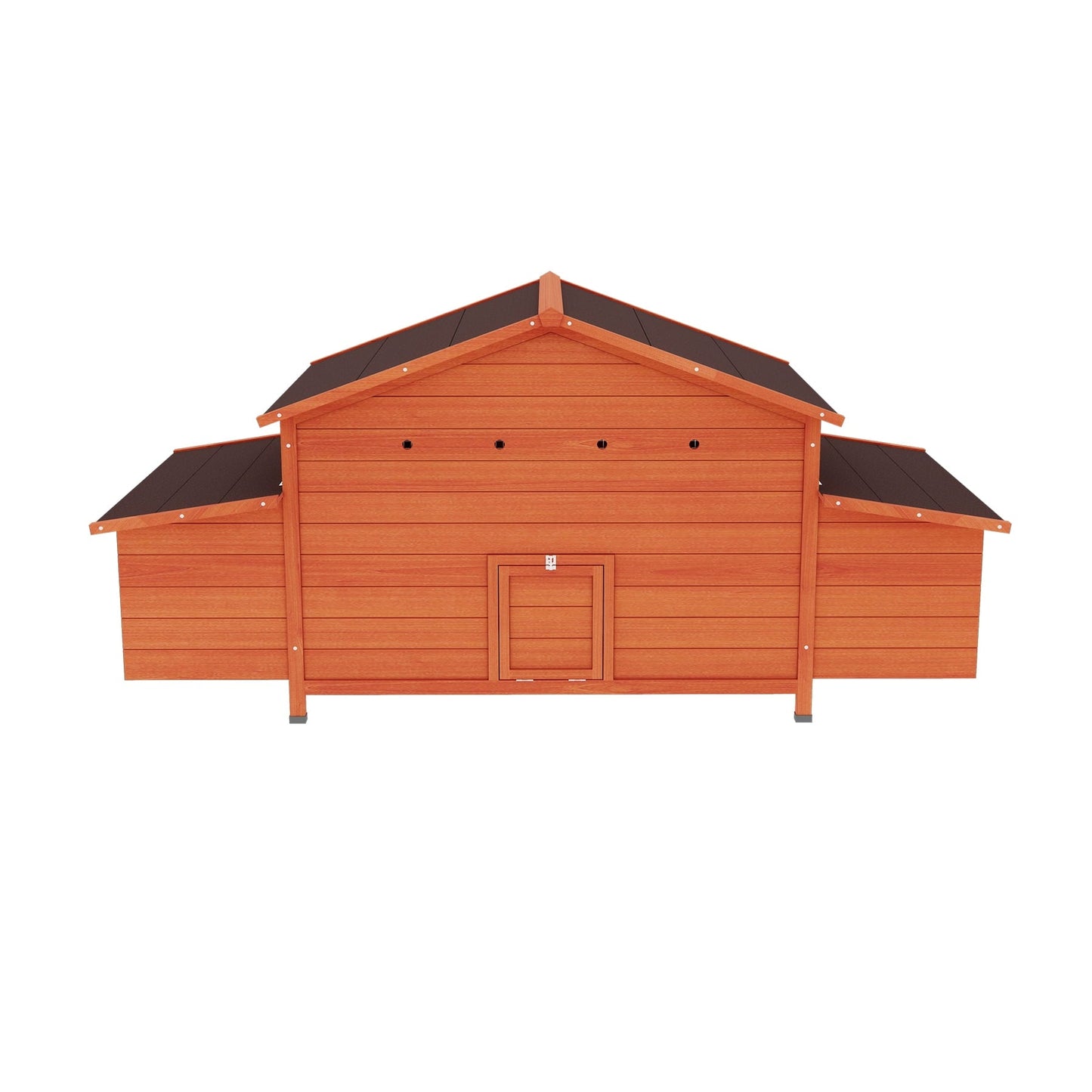 Coowa Large Wooden Chicken Coop Outdoor Hen House with 2 Nesting Boxes and 2 Free-Range Doors