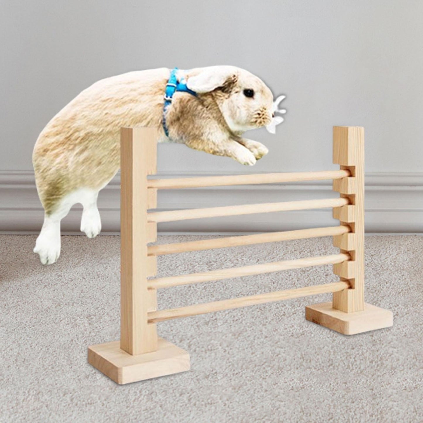 oshhnii Rabbit Jump Bar Bunny Toy Rabbit Exercise Obstacle for Bunny Rabbit Exercise