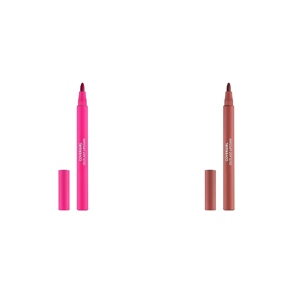 Vegan Lipstain Bundle | COVERGIRL Outlast - 15 & 65 Shades for Long-Lasting Color