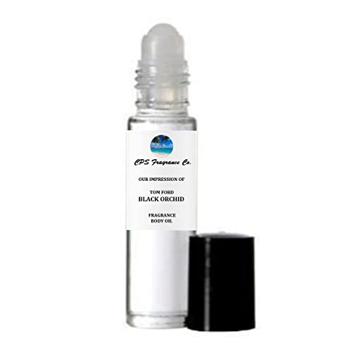 BLACK ORCHID For Women Type Hypoallergenic Pure Perfume Body Oil Roll On 1/3oz (10ml) CPS Fragrance Co. Impression made with Pure essential Oils + Organic Fractionated Coconut Oil