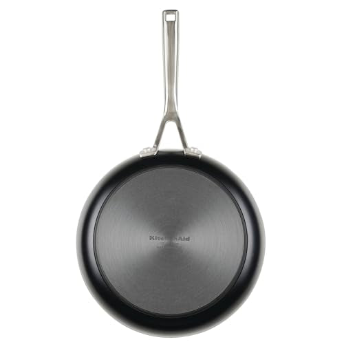 KitchenAid Hard Anodized Ceramic Nonstick Cookware Pots and Pans Set, 9 Piece - Matte Black
