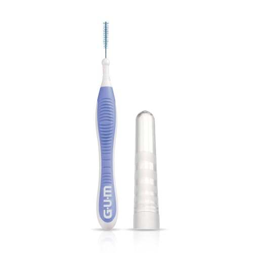 GUM Proxabrush Go-Betweens - Micro Tight - Interdental Brushes - Soft Bristled Dental Picks for Plaque Removal Health - Safe for Braces & Dental Devices, 10 Count(Pack of 4)