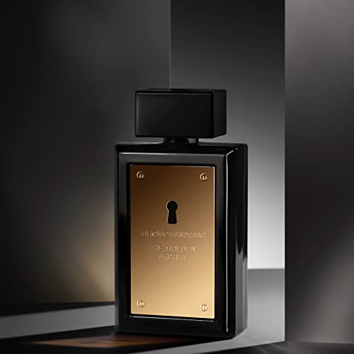 Banderas Perfumes - The Golden Secret - Eau de Toilette Spray for Men - Long Lasting - Masculine, Casual and Elegant Fragrance - Mint, Apple and Spicy Notes - Ideal for Day Wear - 1.7 Fl Oz