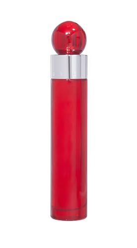 Perry Ellis 360 Red 3.4oz EDT Spray, 6oz Body Spray, 3oz Shower Gel, 7.5ml EDT Spray Men 4 Pc Gift Set