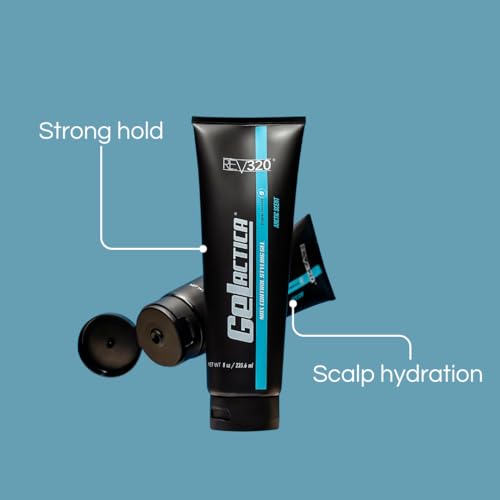 Gelactica Max Control Hair Gel for Men – Alcohol-Free, Strong Hold Styling Gel - Natural Extracts for Long-Lasting Hold and Shine, Slick Back Hair Gel Rev320