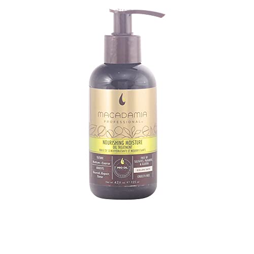 Macadamia Professional Hair Care Sulfate & Paraben Free Natural Organic Cruelty-Free Vegan Hair Products Nourishing Hair Repair Oil Treatment, 4.2oz, Clear