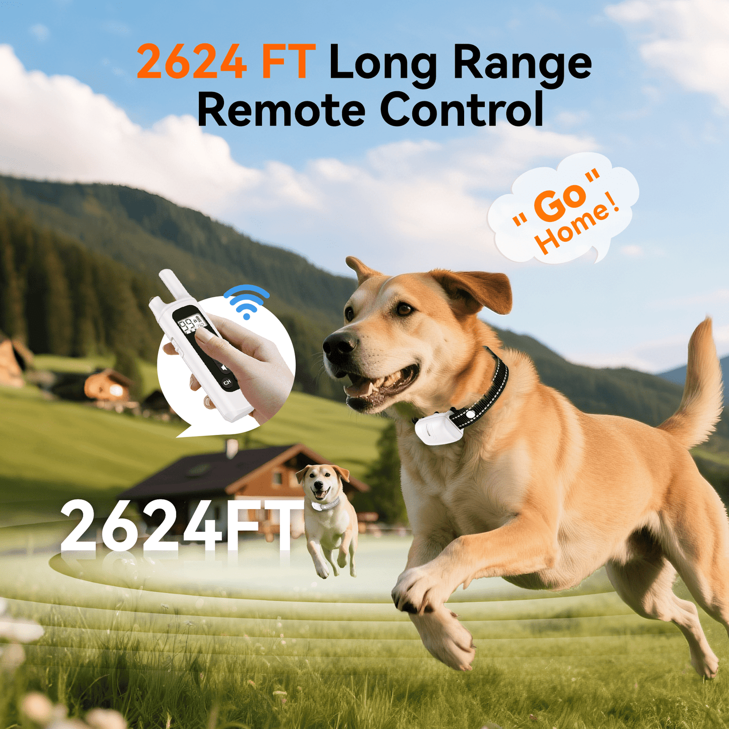 LAKWAR Dog Training Collar 2 Pack- IP67 Waterproof Rechargeable Shock Collars for Small Medium Large Dogs with 2624 ft Remote Range, Beep, Vibration, ShocK Modes & Safe Lock