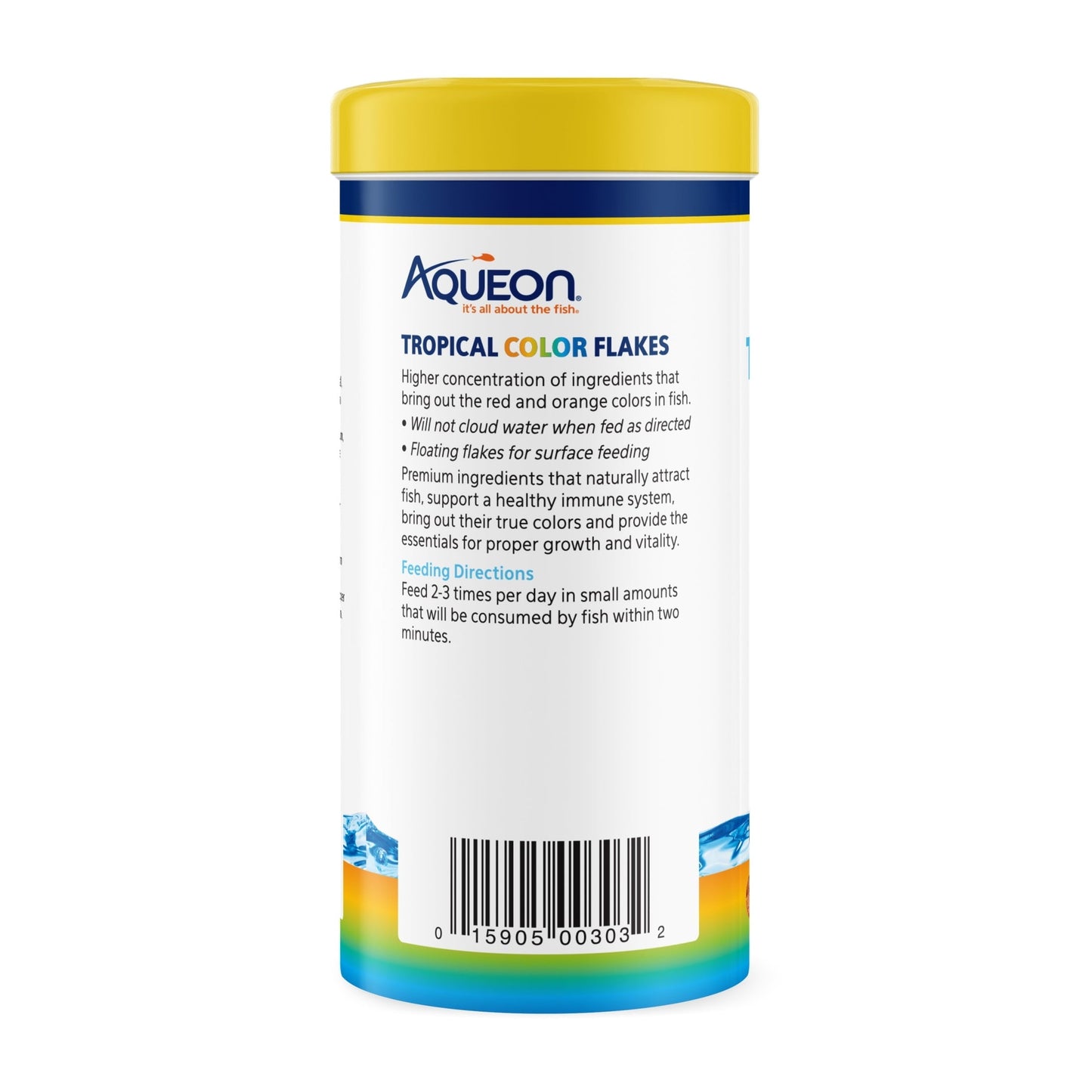Aqueon Tropical Fish Color Food Flakes 2.75 Ounces