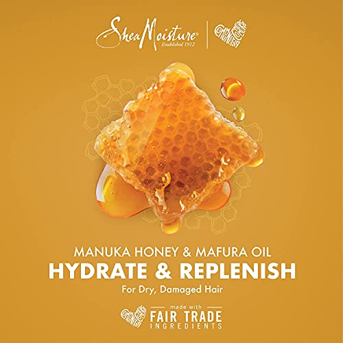 SheaMoisture Hair Mask Moisturizer, Manuka Honey & Mafura Oil, Intensive Hydration Hair Masque, Curly Hair Products, Coconut Oil, Organic Shea Butter, African Rock Fig & Baobab Oil (2 Pack-12 Oz Ea)