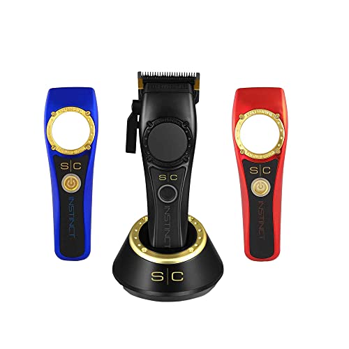 Stylecraft Instinct Professional IN2 Vector Motor Cordless Hair Clipper with Intuitive Torque Control, 3 Modular Lids