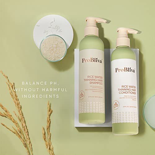 Rice Water Thinning Hair Shampoo & Conditioner - Anti Hair Loss - Regrowth & Thickening (Rice Shampoo and Conditioner (Green))