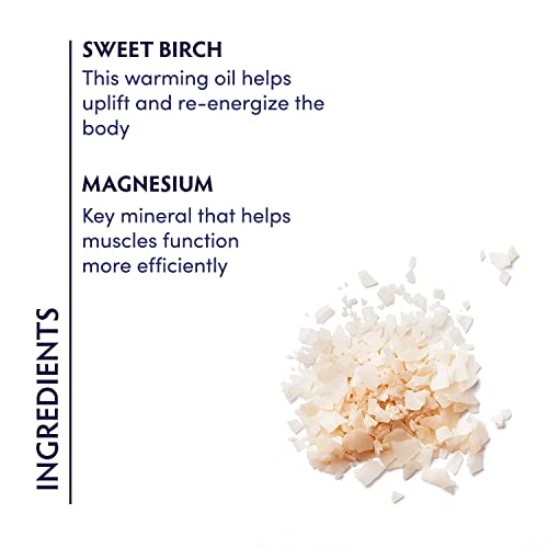 Naturopathica Sweet Birch and Magnesium Bath Flakes, Soothing Daily Bath Soak for Muscle Discomfort, Bathing Alternative to Epsom Salt, Relaxing Tension Relief Soak for Men and Women, 11 oz