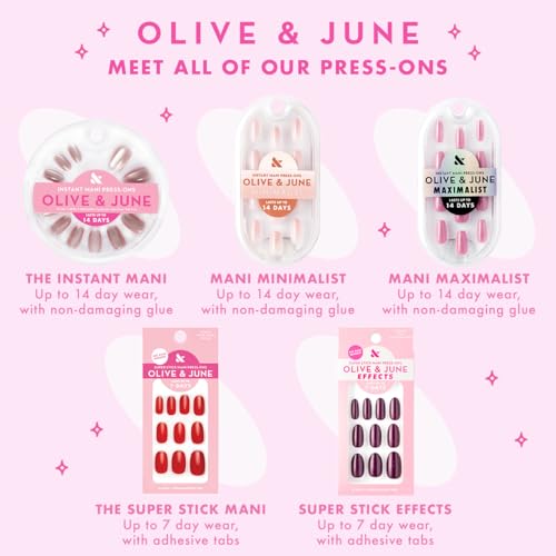 Olive & June Gel Summer Brights Nail Polish Set | 5 Neon Shades: Time to Re-Apply, Cancel My Return Flight, OOO 4Eva, Permanent Vacation, Wish You Were Here | Vegan, HEMA-Free, Cruelty-Free
