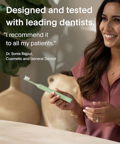 Sonic Electric Toothbrush | 40+ Day Battery | Designed in California | Sustainable Electric Toothbrush for Adults | Travel Toothbrushes | Tooth Brush |Green