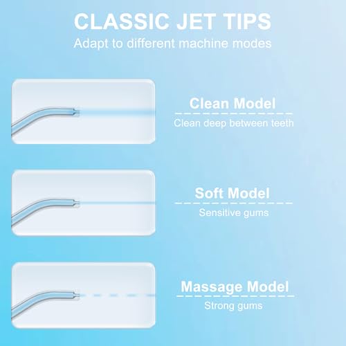 Replacement Head for AquaSonic Aqua Flosser, Water Flosser Replacement Tips Oral Irrigator Jet Tips,Only Compatible AquaSonic Aqua Water Flosser(4 Classic Jet Tips)