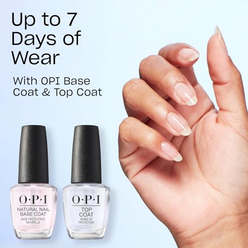 OPI Nail Lacquer Nail Polish | Opaque Light Blue Purple Shimmer Chip Resistant Nail Polish | Vegan, Fast Drying, Streak Free