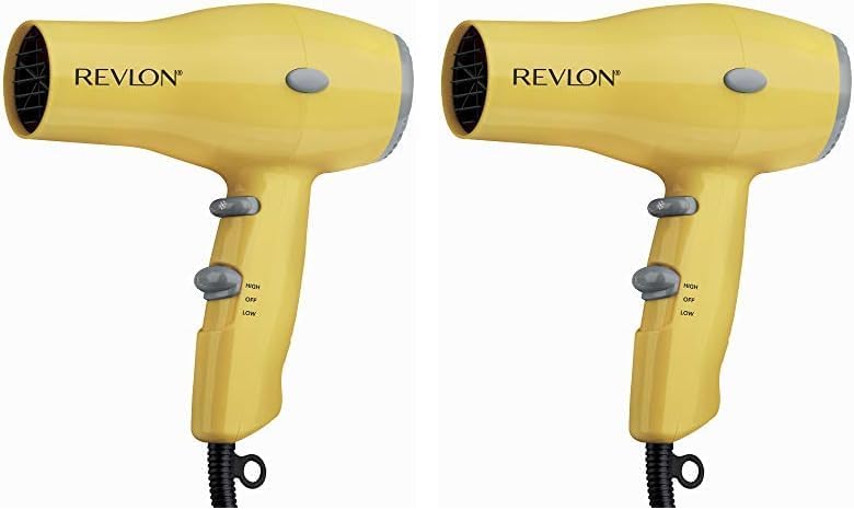 Revlon 1875W Compact Hair Dryer – Lightweight & Travel-Friendly | Black | 2-Pack