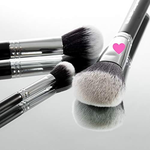 Large Finishing Powder Makeup Brush - Big Fluffy Domed Powder Make Up Brushes for Full Face, Body Bronzer Contouring, Loose, Mineral, Compact, Translucent Powders, Soft Synthetic Vegan Cruelty Free