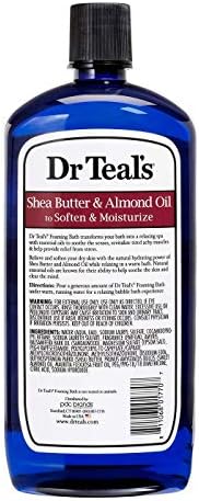 Dr. Teals Foaming Bath Variety Gift Set (2 Pack, 34oz Ea) Shea Butter & Almond Oil, Melatonin Sleep Bath - Essential Oils Blended with Pure Epsom Salt Eases Achy Muscles & Relieves Stress