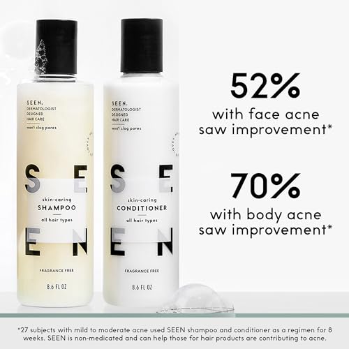 SEEN Discovery Kit - Fragrance Free - Non-Comedogenic & Sulfate-Free Hair Set- Dermatologist-Developed - Safe for Sensitive, Eczema & Acne Prone Skin